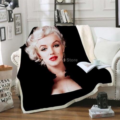 Marilyn Monroe Blanket 3D Print Fleece Blankets For Beds Home Textiles Luxury Adult Gift Soft Winter Beauty Sexy Warm Bedspread