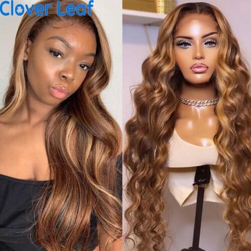 Body Wave Wig Highlight Wig Transparent Lace Wigs 13x4 Lace Front Wig 200% Remy Human Hair Lace Front Wig 30 Inch Lace Front Wig