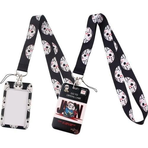 JF0109 Horror Movies Key Lanyard Car Keychain ID Card Key Ring Badge Holder Halloween Accessories Fans Gifts