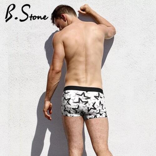 PINK HEROES Men Underwear Boxers Striped Star Cotton Cueca Men Boxer Underwear Sexy Dot Mens Shorts Boxer Panties Underwear