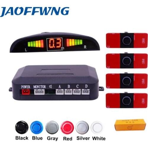 Universal LED car parking sensor 2 in 1 set with led display and 4 small car parking sensor Detecting distane 3 m promotion