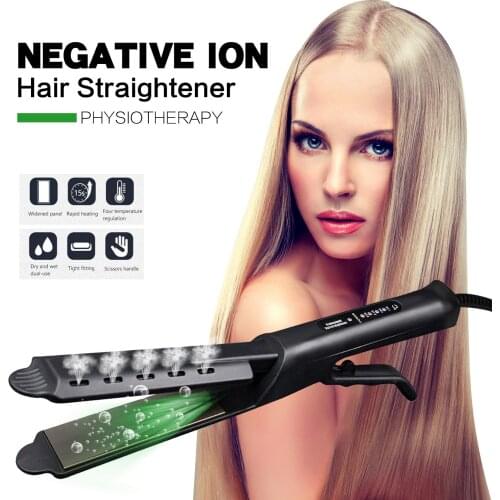Hair Straightener 4 Gear Adjustment Temperature Hair Straightening Tourmaline Ceramic Ionic Flat Iron Professional Styling Tool