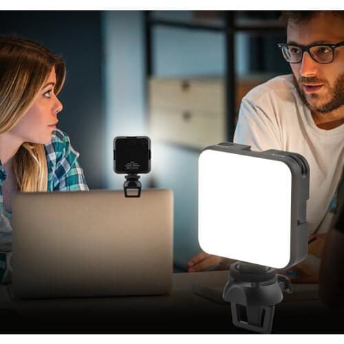 Chargable Clip-on LED Fill Light Photography Lighting Video Vlog Meeting Clip Fill Lamp for 1~8mm Thickness Phone Laptop Tablet