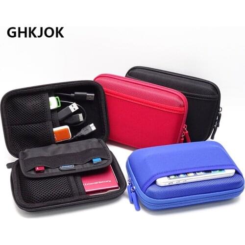 Protective Carrying Storage Cases for Cable USB Earphone Power Bank EVA Hard Cover Bags Pouch for Earbuds Durable Organizer Bags