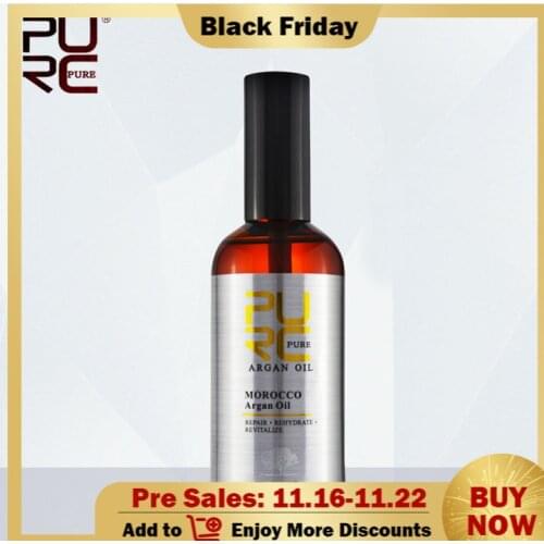 2020 New PURC Moroccan Argan Oil 100ml for Repairs hair damage Moisture after keratin treatment hair treatment free shipping