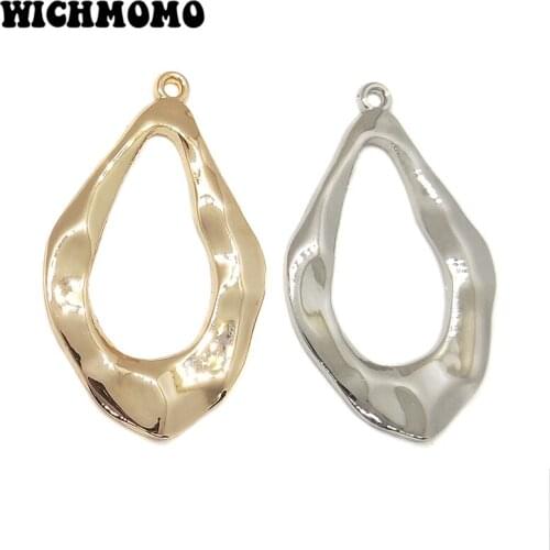 2019 New Fashion 43*26mm 4pieces/bag High Quality Zinc Alloy Water Drop Charms Pendant for Earring Necklace Jewelry Accessories