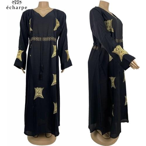2021 Open Abaya Dubai Turkey Muslim Hooded Dress Women Chiffon Kaftan Beads Luxury Cardigan Plus Size Boubou Islamic Clothing