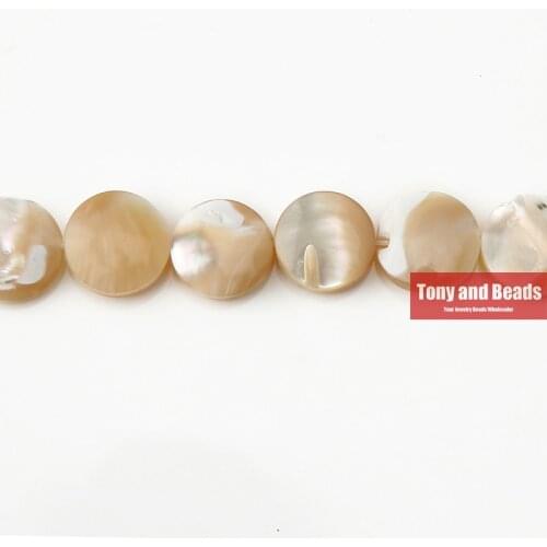 9th Aug Natural Brown Trochus Sea Shell Coin Loose Beads 12MM For Jewelry Making