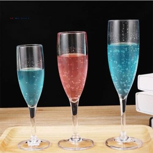 Acrylic Champagne Flute Unbreakable Flutes Glasses Cocktail Beer Wine Cup Party Supplies Dinner Wedding Accessories Bar Tool