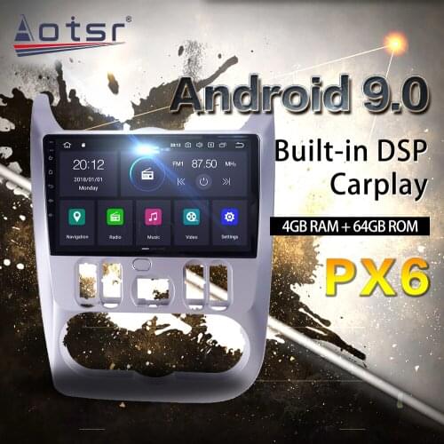 For Renault Logan 2009-2013 Car Multimedia Radio Player Stereo Android 9 DSP 9 inch IPS Screen Audio GPS Navi WIFI BT head unit