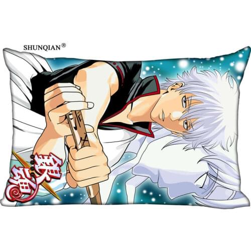 Gintama Pillow Case (Two sides) High Quality Custom Zippered Rectangle soft Pillow cover Best gift