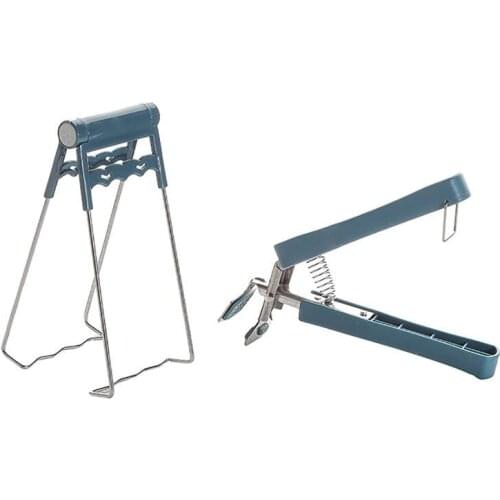 Bowl Spoon Utensil Holder Dish Clamp Pot Pan Gripper Clip Hot Dish Plate Bowl Clip Tongs Silicone Handle Kitchen Tool Organizer