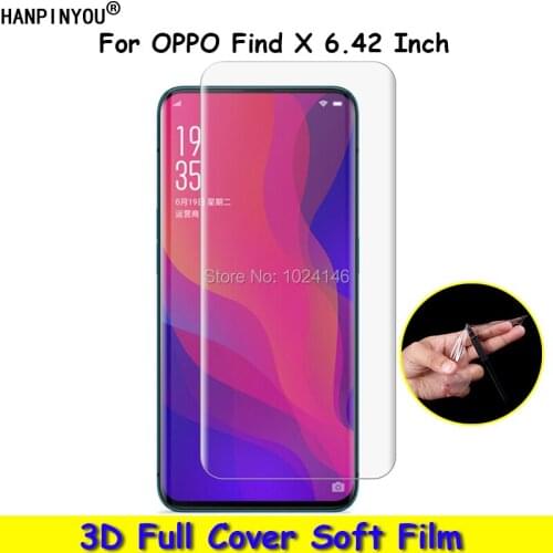 For OPPO Find X 6.42" 3D Curved Cambered Full Cover Soft PET Film Screen Protector (Not Tempered Glass)