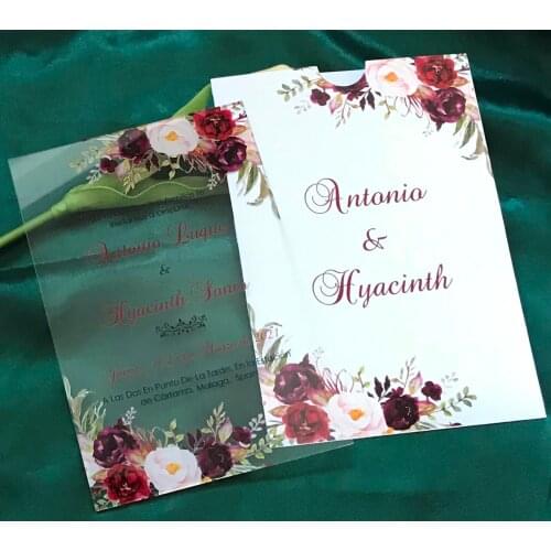 Elegant White Printed Pocket Envelopes,Acrylic Wedding Invitations,10sets Acrylic Invitations,Acrylic Menu,Acrylic Invite Cards