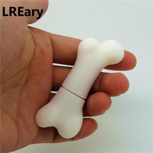 Cute white Dog Bone USB Flash Drive 4gb 8gb 16gb 32gb USB Stick External Storage Pen Drive memory stick real capacity