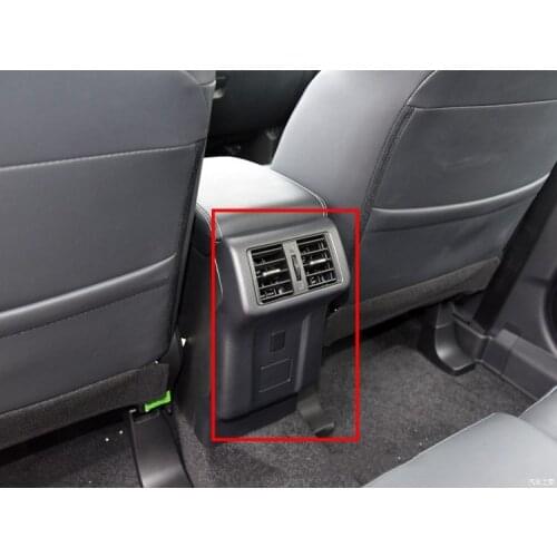 For Mitsubishi Outlander 2019 2020 ABS Chrome Rear air conditioner air outlet anti kick plate anti-scratch car accessories