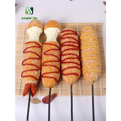 Artificial food Simulation Model Fake props sample Simulation cheese hot dog stick model big cheese stick brushed food model
