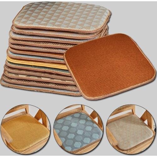 New Summer Cool Rattan Mat Seat Cushion Back Cushion For Home Office Decor Breathable Durable Dinning Chair Sofa Car Seat Pads