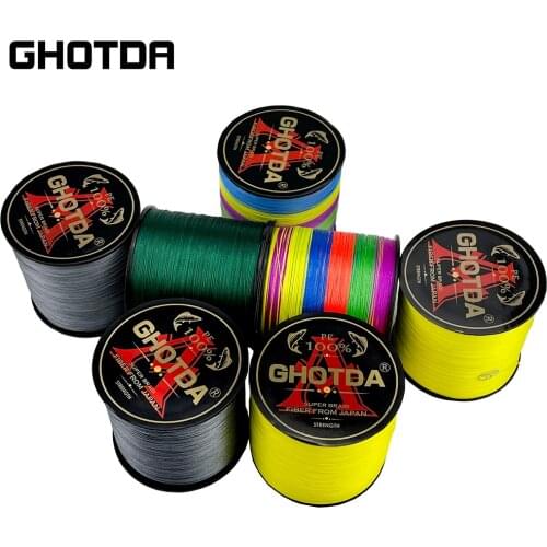 GHOTDA 12 Strands Braided Fishing Line 0.6-10.0# 300M 500M PE Fishing Line 11.3-61.3kg Multifilament Fishing Line Smooth Pesca