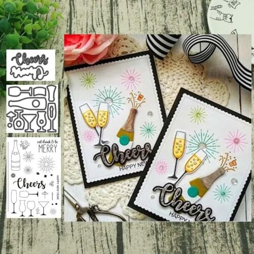 Cherrs to you Metal cutting dies and Clear Stamps Transparent Silicone Seal for DIY scrapbooking photo album Decorative