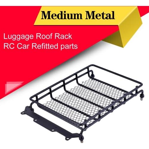 Medium Metal Luggage Roof Rack for 1/10 Simulation RC Car Rock Crawler Rally 4WD CR01 D90 CC01 AXIAL SCX10 Parts Accessories