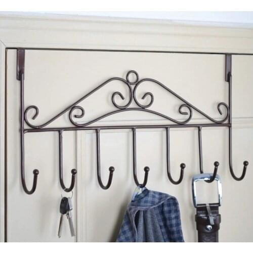 Creative Over Door Hanger Bag Hat Organizer Strong Metal Coat Rack Key Holder Bathroom Towel Hooks For Hanging