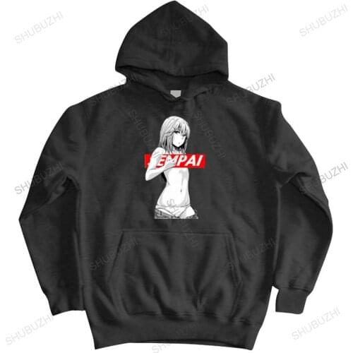 Men sweatshirt spring pullover Senpai Ahegao Anime brand man cotton hoodies warm hoody Female Spring and Autumn Zip-up