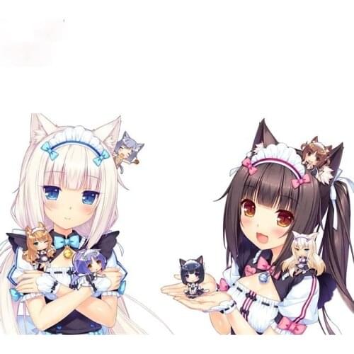 Anime Girls Nekopara Vanilla Chocola Car Windshield Sticker Apple Macbook Decal Good Quality Waterproof Sun Protection Anti-UV