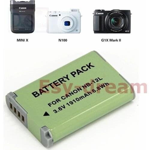 NB-12L NB12L 12L Camera Battery For Canon PowerShot G1X Mark II MARKII MKII G1XII N100 MINI X PM147