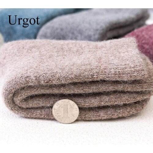 Urgot 5 Pairs Mens Super Thick Woolen Socks Winter Warm Fleece Towel Woolen Socks Men Comfort Wool Male Socks Calcetines Hombre