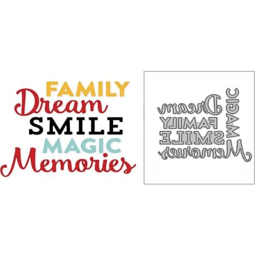 New Modern Family Magic Memories 2020 Metal Cutting Dies for DIY Scrapbooking and Card Making Decor Embossing Craft No Stamps