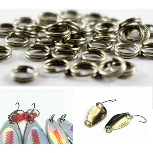 New 50Pcs Stainless Steel Split Rings for Blank Fishing Lures Crank Bait Hard Bait Fishing Tackle Tools 6mm 7mm 8mm