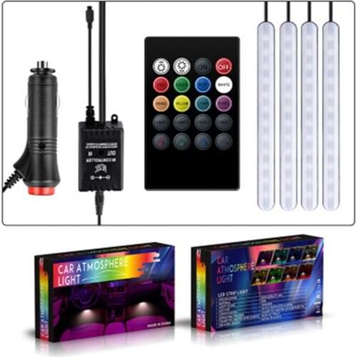 New Car Atmosphere Light Footlight Sound Control Atmosphere Light LED Decorative Light Bar Car Colorful Music Rhythm Light