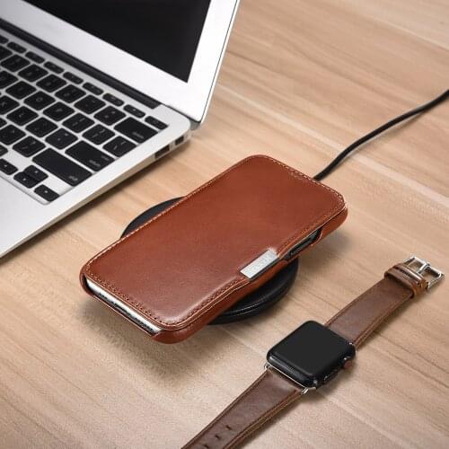 New ICARER Vintage Genuine Leather Cover Case for iPhone 11 Pro Luxury Book Style Magnetic Flip Case for iPhone 11 Pro Max