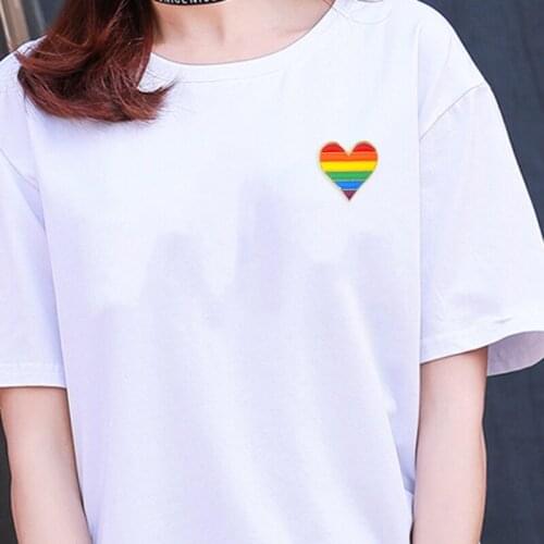 Rainbow Brooch Heart Shape Badge Clothes Clothing Decoration Fashion Corsage Creative Unique Women Dress Coat Scarf Pins Gifts