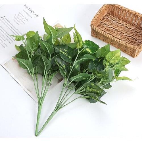 Real Touch Mini Evergreen Fake Tree Plastic plant Artificial Leaf for Pot Decoration