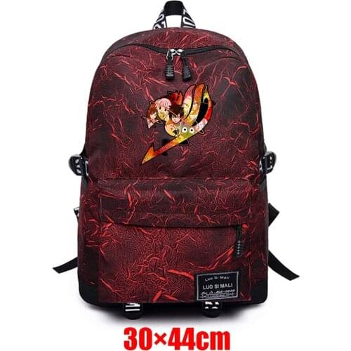 Anime Fairy Tail Unisex Backpack Schoolbag Teenager High Quality Fabric Packsack Mochila Student Casual Travel Laptop Bag