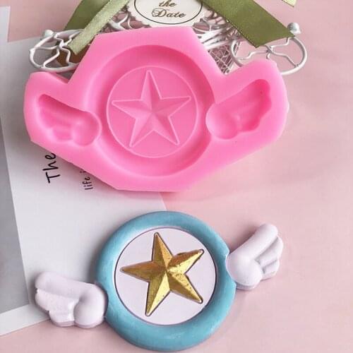 Star wings silicone mold chocolate fondant sugar cake decoration baking tools DIY crafts drop plaster mold resin molds