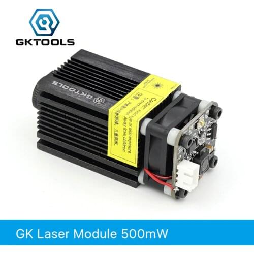 GKTOOLS 500mW 405nm 12V Blue Laser Module 2.54-3P TTL/PWM Modulation For DIY CNC Laser Engraver Adjustable Focus FB03-500