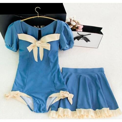 STAERK one-piece girl red hot spring bath in 2020, the new belly show thin conservative swimwear in winter