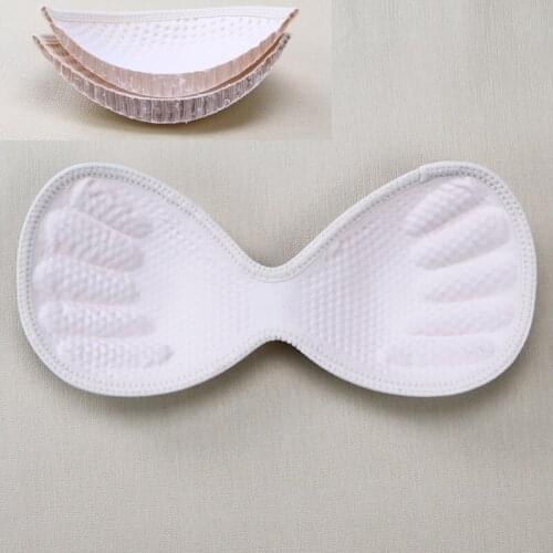 One-Piece Honeycomb Edging Breathable Chest Pad Insert Thickened Gather Invisible Bra Underwear Swimsuit Silicone Chest Pad