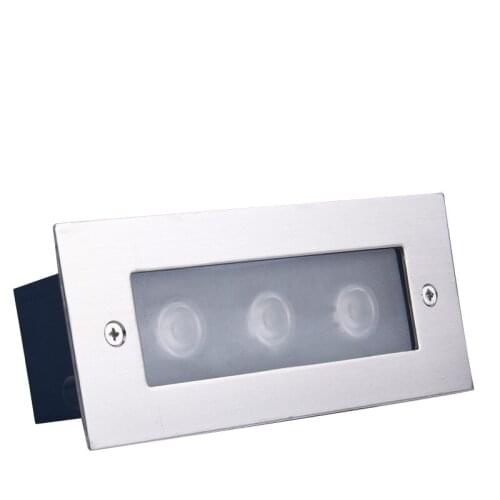 LED Deck Step Light 3x3W 9W Underground Lamp Recessed Stair Inground Spot Light Floor Garden Landscape Wall Outdoor Lighting