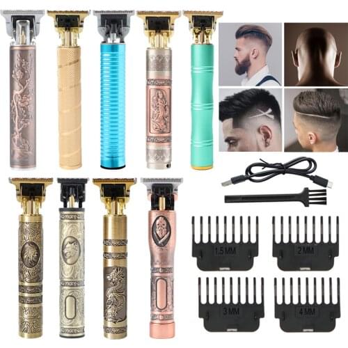 Trimmer Beard Hair Cutting Machine Hair Clipper Professional Trimmer for Men Machine Hair Cut Shaver Barber Razor Vintage T9