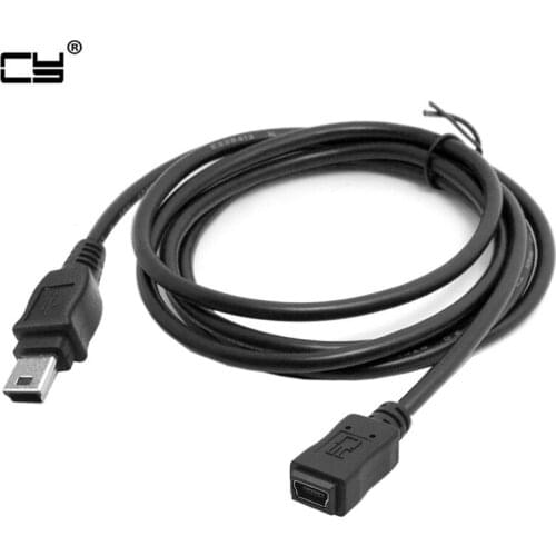 5ft 1.5M Mini USB B Type 5pin Male to Mini USB Female M F USB2.0 Extension Cable 50cm 150cm 5ft