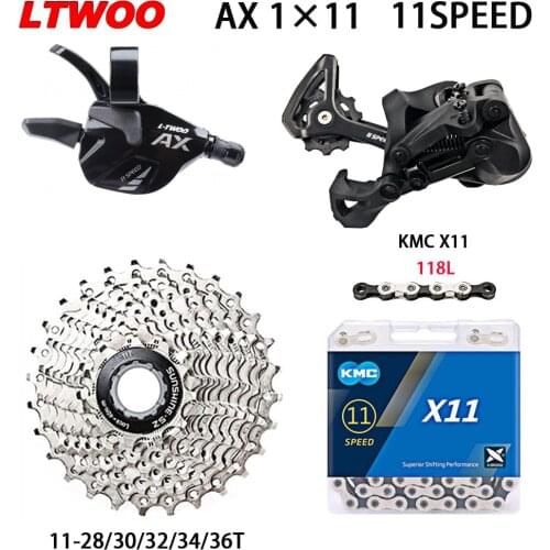 LTWOO Ax11 MTB 1x11 Speed Bicycle Groupset Shift Lever Rear Derailleur MTB Flywheel KMC X11 Chain 11V Derailleur Set