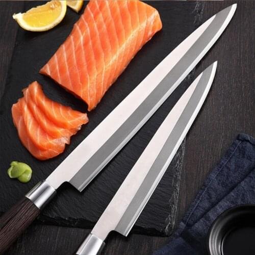 Japanese Knife Sashimi Chef Sushi Yanagiba knives 7CR17 440C Stainless Steel Salmon Filleting Petty kitchen knives