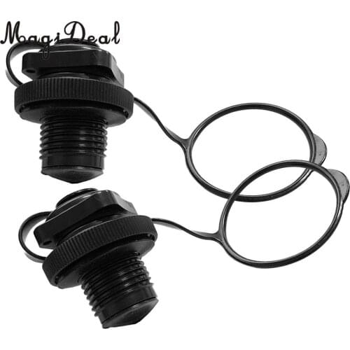 1 Pair Inflatable Airlock Spiral Air Valve Plugs Replacement Screw Type for Kayak Boat Canoe Pool Raft Airbed Dinghy