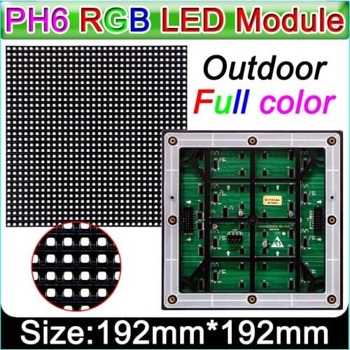 2020 NEW P6 RGB LED Module, Outdoor Full Color LED Display SMD 3IN 1 RGB LED Panel Lights,Outdoor LED screen