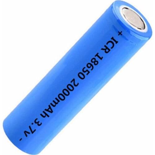 3.7V 2000mAh 2.0 Ah Rechargeable Battery ICR18650 Lithium Batteries Li-ion Bateria for Flashlight