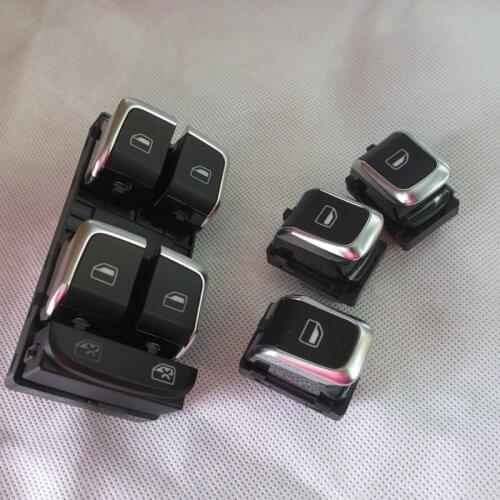 OEM 4 PIECES Chrome Master Power Passenger Window Switch Panel BUTTON For Audi A4 B8 Q5 8KD 959 851 A 855 A